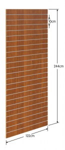 Κερασιά Πάνελ Slat 122x244cm με 23 Πηχάκια Αλουμινίου